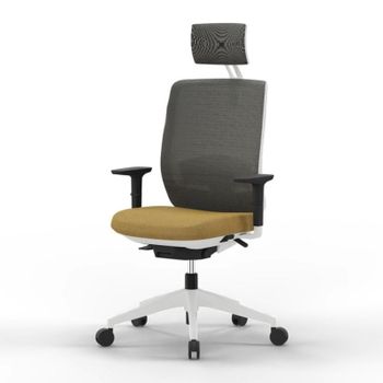 Actiu Trim Silla de Oficina Profesional Malla Amarillo Jaspeado