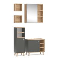 conjunto de muebles de bano senyo 4 partes con armario alto vicco