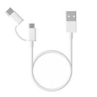 cable xiaomi mi 2 in 1 usb micro usb to type c - 100 cm