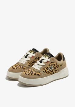 Zapatillas Animal Print Urbanas Court Flag Leopard Sneakers de Mujer - Leopardo,Estampado Animal