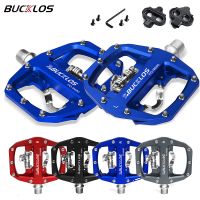 pedales bucklos para bicicleta de montana doble funcion plataforma con clip pedales planos para sistema spd piezas para bicicleta mtb