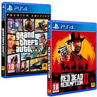 pack 2 juegos ps4 - gta v premium ed  red dead redemption 2