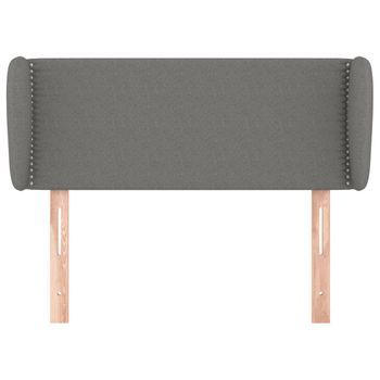 Cabecero Cama Mueble De Dormitorio De Tela Oscuro 83 X 23 X 78/88 Cm Gris M02_0007684
