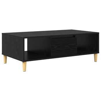 Mesa De Café - Mesa De Centro - Mesa Baja Roble Negro 102 X 55 X 35 Cm Madera De Ingeniería