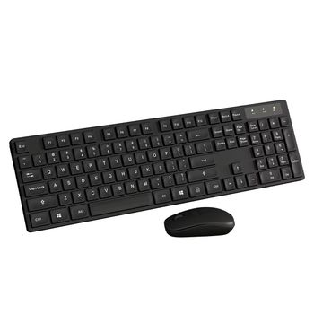 Teclado y Ratón Inalámbricos Klack K10C 104 Teclas Español con Ñ, 2.4GHz, Ratón 1600 DPI, USB para PC y Portátil
