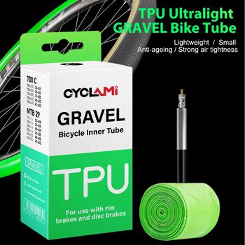 CYCLAMI ultraligero de carretera MTB 29 bicicleta TPU tubo interior neumático válvula francesa FV 45mm para grava 700C 32C 35C 37C 40C 47C súper ligero