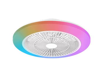 Ventilador de techo con luz - Philips Amigo, Led Blanco Regulable+RGB, 42W, 4400lm, 6Vel, Mando incluido,