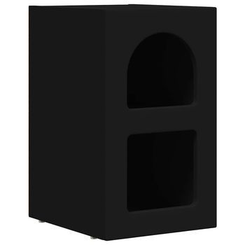 Mesita De Noche 29,5x33,5x50 Cm Madera - Negro