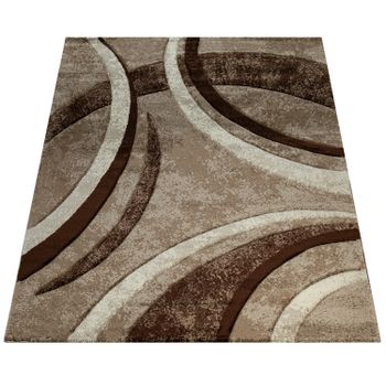 Alfombra moderna Bravo marrón 160x230 cm