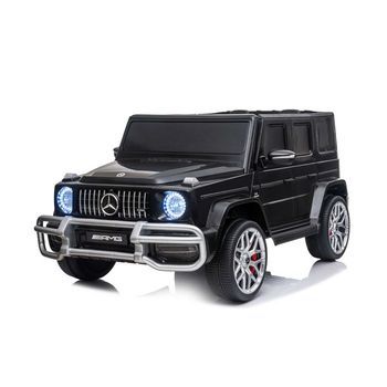 Suv Eléctrico Infantil Mercedes Amg G63 2 Plazas Con Asientos De Cuero Y Ruedas Eva - Black