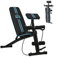 bicicleta estatica rolipo banco de musculacion plegable con respaldo regulable extension de piernas y apoyo de biceps