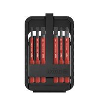 wiha juego de bits slimbit electric ranurados pozidriv de 7 unid incl caja de slimbits 43157