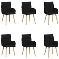 sillas de comedor 6 uds tela negro 60 x 56 x 96 cm vidaxl