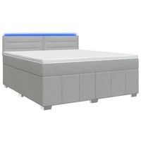 cama tapizada 144x200x1005 cm tejido - gris