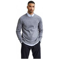 selected jersey wool jumper new coban - medium grey melange para hombre