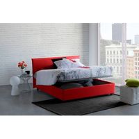 talamo italia cama doble con contenedor anna made in italy cama con revestimiento de tela apertura frontal apta para colchon 160x190 cm rojo