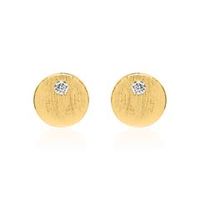pendientes de plata 925 dorada con circonita