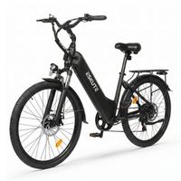 bicicleta electrica urbana eskute c202 cuadro bajo 26 48v 175ah 7 velocidades negra