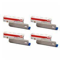 original multipack oki c931dn printer toner cartridges 4 pack -45536416
