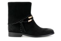 botines de ante con cordones y tira en el tobillo black