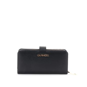 cartera efecto saffiano con letras black taglia unica
