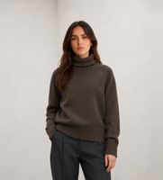 ecoalf para mujer mcwgakncaqui0632w26-546 jersey caqui marron oscuro s casual manga larga sostenible lana reciclada
