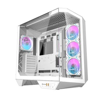 Torre darkFlash DY470 White Full Tower ATX Panorámica Vidrio 4x ARGB PWM