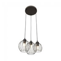 lampara de techo fersan negro ii 3 luces