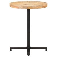 mesa de bistro  mesa de bar redonda madera de mango rugosa o60x75 cm