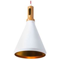 lampara de techo metal dorado y blanco 189 cm pantalla bicolor industrial acabado mate moderno mackenzie