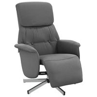 sillon reclinable con reposapies tela gris oscuro