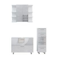conjunto de muebles de bano ilias 3 partes con base de 80 cm vicco