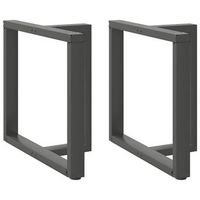 patas para mesa de comedor en forma de t 2 unidades antracita 70 x 35 x 72-73 cm acero vidaxl