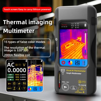 Cámara Termográfica BSIDE SH7 320*320, Multímetro Digital con Pantalla Táctil de 20000 Lecturas, Cámara IR 2 en 1 para Reparación de Lentes Macro y PCB