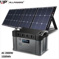 estacion de energia portatil allpowers 2000w - 1500wh  panel solar 200w monocristalino