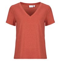 vila camiseta viluxi glitter v-neck para mujer