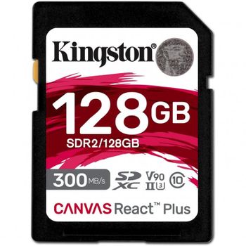 Kingston Canvas React Plus SDXC 128GB UHS-II V90 U3 Clase 10
