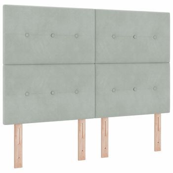 Cabecero Gris Claro 144 Cm Terciopelo Vidaxl