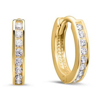 Classic De aros 8 quilates gold circonita