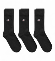 gant para hombre 9960270 calcetines shield pack de 3 negro 40-42 casual algodon