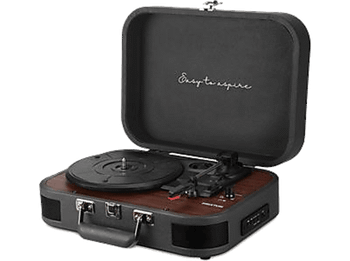 Tocadiscos - Prixton VC600, 1 x Jack 3.5mm, 33.3/45/78 rpm, Gris oscuro