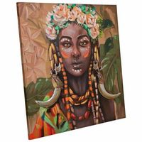 cuadro pintado a mano con relieve verde 100x100x3