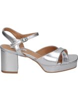 sandalias de tacon para mujer chk10 flora 25 plata 35
