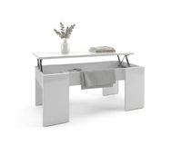 mesa de centro elevable con almacenaje en blanco artik 100x45-56 cm vita