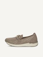 caprice slipper brown made of leather and synthetic size 40
