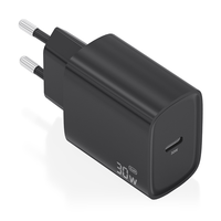 cargador aisens gan 30w 1xusb-c pd30 negro
