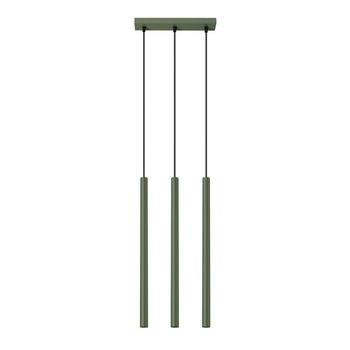 Lámpara colgante vacu verde, 3 luces