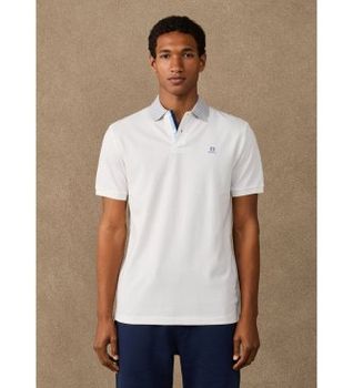 Hackett London para hombre. HM5600184 Polo H Tape blanco (M), Casual, Algodón, Manga corta