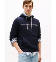 tommy hilfiger para hombre mw0mw10752 sudadera core logo marino s casual poliester manga larga algodon organico