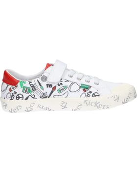 de KICKERS 860862-30 GODY 31 BLANC ROUGE VER